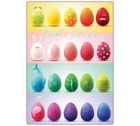 A4 XXL Easter Card 20 Easter Eggs with Envelope - Elegant Premium Folding Card for Dear Colleagues Friends Relatives - Happy Easter Card by Breitenwerk