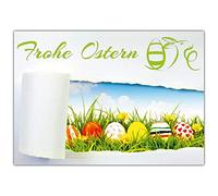 A4 XXL Easter Card Easter Eggs in Green with Envelope - Elegant Folding Card for Dear Friends Related Colleagues - Happy Easter Card from Breitenwerk