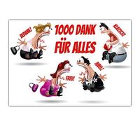 A4 XXL Thank You Card Collectors with Envelope - Fun Folding Card Suitable for Any Occasion Such as Birthday, Wedding, Anniversary, Thank You Card by Breitenwerk