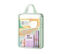 A4 Zippered Document Bag, A4 Reusable Portable File Pouch, Stationary Organizer Bag, for Paper Letter Receipt Office School Board Games Travel Classroom Home Student Homework Project