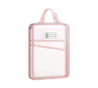 A4 Zippered Document Bag - L-Shaped Reusable Portable Organizer Pouch | Large Opening L-Shaped Zipper Bag,for Office School Puzzles Travel Classroom Home Student Homework Project Receipt Paper Letter