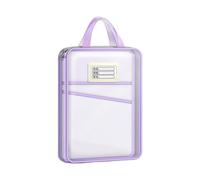 A4 Zippered Document Bag - L-Shaped Reusable Portable Organizer Pouch - Multipurpose File Bags - for Office School Board Games Puzzles Travel Classroom Home Student Homework Project Receipt Paper