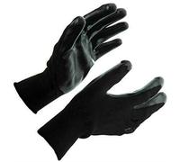 A406 24 Pairs Black Nitrile Coated Work Gloves Nylon Safety Work Gloves Garden Gloves Builders Gloves Mens Gardening (X-Large/10)