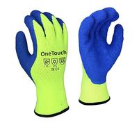 A406 6 Pairs Thermal Gloves Winter Gloves Latex Rubber Gloves Work Gloves Builders Gardening (Large/9)