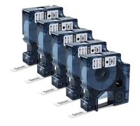 A40913 40913 Label Compatible with Dymo D1 Label Tape | 9 mm x 7 m, Black on White | Compatible with Dymo LabelManager 160 210D 360D 420P 450D 500TS | 5-Pack