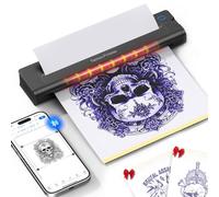 A41 Tattoo Transfer Printer, Wireless Tattoo Printer Machine with 10pcs Paper, 2600mA Portable Thermal Tattoo Stencil Printer for Tattoo Artist & Beginners, Compatible iPad, Phone & PC