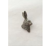A43 Hare’s Head 1 pin badge fine english pewter pin badge with a prideindetails gift package
