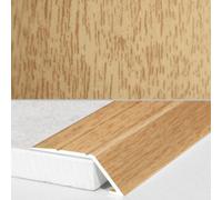 A45 31mm Aluminium Wood Effect Self Adhesive Door Threshold Ramp Profile - Sandy Oak, 0.9M