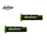DOMINO Pair of Handlebars Black/Green Racing Road