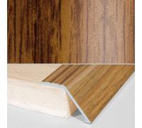 A47 41mm Aluminium Wood Effect Self Adhesive Door Threshold Ramp Profile - Afrezy, 0.9M