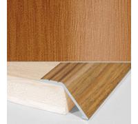 A47 41mm Aluminium Wood Effect Self Adhesive Door Threshold Ramp Profile - Cherry, 0.9M