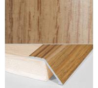 A47 41mm Aluminium Wood Effect Self Adhesive Door Threshold Ramp Profile - Elm, 0.9M