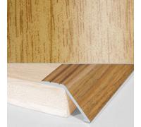 A47 41mm Aluminium Wood Effect Self Adhesive Door Threshold Ramp Profile - Light Oak, 0.9M