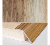 A47 41mm Aluminium Wood Effect Self Adhesive Door Threshold Ramp Profile - Merbau, 0.9M