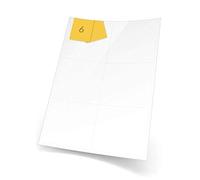 A4Labels Clear Transparent Labels for Inkjet Printers, 6 Rectangle Plastic Labels Per A4 Sheet, 20 Sheets of 99 x 93mm, 120 Transparent Labels