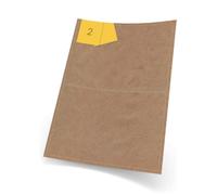 A4Labels Quality Ribbed Brown Kraft Paper Labels. 2 Rectangle Permanent Labels Per A4 Sheet, 20 Sheets of 200 x 144mm, 40 Brown Labels