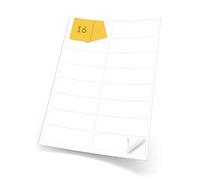 A4Labels White Removable Paper Labels, 16 Rectangle Peelable Labels Per A4 Sheet, 20 Sheets of 99 x 34mm, 320 Low Tack Labels