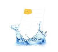 A4Labels White Waterproof Polyester Labels, 14 Rectangle Plastic Labels Per A4 Sheet, 20 Sheets of 99 x 38mm, 280 Durable Labels