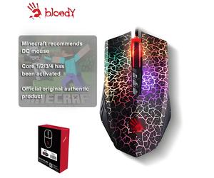 A4TECH A70 Bloody Light Strike Black Gaming Mouse, 100-6200 CPI Adjustable, 6 Sniper Modes, Durable X Glide Metal Armor Boot black