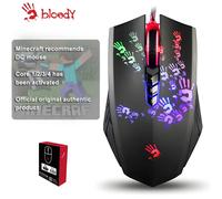 A4Tech Bloody A60 Gaming Mouse,RGB Mouse,Drag Click , 6200 CPI, 8 Macro Keys, X'Glide Metal Boot, 1000 Hz Adjustable black