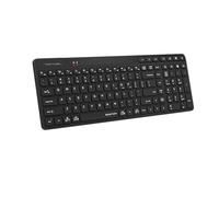 A4tech Bluetooth & 2.4G Rechargeable Keyboard (FBK27C AS) - Dual Connectivity, QuietKey Technology, Multi-Device Pairing, Ultra-Slim Keycaps, for Windows, Mac, iOS, Android