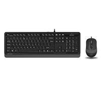 A4Tech F1010 Q USB Turkish FN-Multimedia Keyboard+Optical 1600DPI Black/Grey Mouse Set