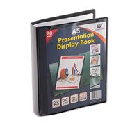 A5 20 Pocket Display Book Presentation Folder Portfolio (40 Views) Project Book Certificate Folder Plastic Wallets (1 Book)