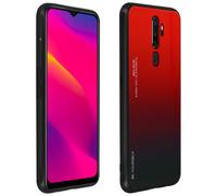 A5 2020 and A9 2020 Oppo Case Glossy Gradient Design Rigid Gel Frame- Red