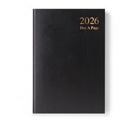 A5 2026 Page A Day Desk Diary Hard Backed Include Calendar Year, Daily Diary, Journal and Planner for business, office and personal Use