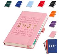 A5 2027 One-Day-Per-Page Diary Notebook, 2026-2027 Planner A5, Calendar Notebook, One Day Per Sheet, Date-Marked - Ideal for Daily Logs & Future Reference，Pink