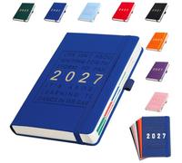 A5 2027 One-Day-Per-Page Diary Notebook, 2026-2027 Planner A5, Calendar Notebook, One Day Per Sheet, Date-Marked - Ideal for Daily Logs & Future Reference，Blue
