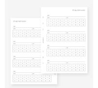 A5 30 Day Habit Tracker Insert Agenda Refill for Filofax A5, Kikki K Large, LV GM sized 6 ring agendas, 5.8 x 8.3