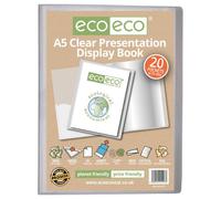 A5 50% Recycled Clear 20 Pocket Presentation Display Book (1)
