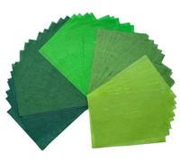 A5 50 Sheets Natural Fiber Mulberry Tree Mulberry Paper Sheets Art Tissue Washi Paper Design Craft Art Origami Suppliers Card Making 8.3" x 5.8". (Green Tone, A5)