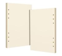 A5 6-Hole Blank Loose-Leaf Paper, Beige - Refill Pages for Standard A5 6-Ring Binder, Journals, Planners - Double-Sided with No Bleed-Through - Pack of 2 (80 Sheets per Pack)