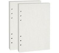A5 6-Hole Loose-Leaf Paper (2 Packs,80 Sheets Each,100GSM, Beige) - Ideal for Note-Taking,Office Work,Journaling,Art Project,and More - Fits A5 6-Ring Binder,Double-Sided with No Bleed-Through