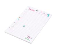 A5 6 Hole Notebook Paper Refills 2 Pack White Paper Back to School Decor | Smooth Writing Sheets, Easy Page Turning, 45 Sheets Each, for Planner Notepad and Loose Leaf Notebook