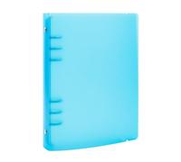 A5 6 Ring Binder Cover with Snap Button Closure Loose Leaf Folders Journal Notebook File Shell Protector for 6 Hole Planner Pages Refill Insert DIY Scrapbooking Stamp & Die Storage (Blue)