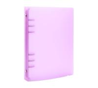 A5 6 Ring Binder Cover with Snap Button Closure Loose Leaf Folders Journal Notebook File Shell Protector for 6 Hole Planner Pages Refill Insert DIY Scrapbooking Stamp & Die Storage (Purple)