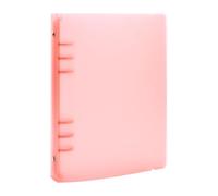 A5 6 Ring Binder Cover with Snap Button Closure Loose Leaf Folders Journal Notebook File Shell Protector for 6 Hole Planner Pages Refill Insert DIY Scrapbooking Stamp & Die Storage (Orange)