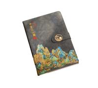 A5- A Thousand Miles of Mountains and Rivers Notebook-A Thousand Miles of Mountains and Rivers Notebook- Buckle-Obsidian Black