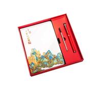 A5- A Thousand Miles of Mountains and Rivers Notebook-A Thousand Miles of Mountains and Rivers Notebook-Simple-White 3-piece Set