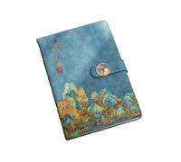 A5- A Thousand Miles of Mountains and Rivers Notebook Chinese Wind Notebook-A Thousand Miles of Mountains and Rivers- Buckle-Smog Blue