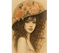 A5 A4 A3 Poster with Elegant Female Portrait Surrounded by Floral Arrangements and Butterflies Designed for Wall Display in Various Interior Settings (A5 (210x148mm), High-resolution paper)