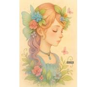 A5 A4 A3 Poster with Elegant Female Portrait Surrounded by Floral Arrangements and Butterflies Designed for Wall Display in Various Interior Settings (A3 (420x297mm), High-resolution paper)