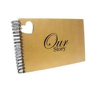 A5 A4 Our Story Scrapbook, Landscape, Card Pages, Photo Album, Keepsake (A4 (Kraft Pages))