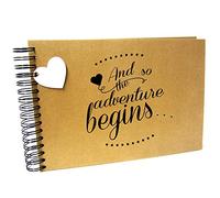 A5 A4 So Adventure Begins, Scrapbook, Card Pages, Photo Album, Memory Book, Landscape (A4 (Black Pages))