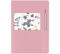 A5 & A6 Notebook Set with Pen - Pastel Pink & Floral Design Journals & Planners with Metal Ballpoint Pen - Lined & Dotted Pages - 80gsm FSC Certified Paper - Ideal for Note Taking, Doodling & Gifting