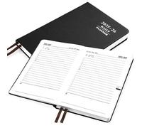 A5 Academic Diary 2025-2026 Page a Day, A5 Diary Day Per Page, Planner Appointment Books, Daily Planners for School Office Supplies - Black