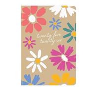 A5 Academic Diary 2025-2026, Week to View, Kraft Floral Design, Softback Cover (Floral)